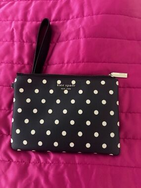 kate spade Black and White Polka Dot Wristlet